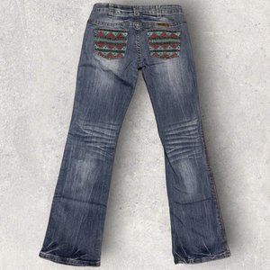 Cowgirl Tuff Apache Jeans Womens 28x33 Embroidered Pockets Stitching Rodeo